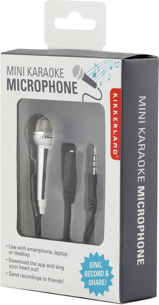 Мини-микрофон Kikkerland Mini Karaoke Microphone Silver (US133-EU ...