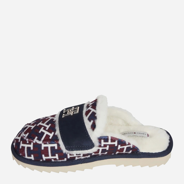 Kapcie damskie ciepłe Tommy Hilfiger FW0FW067160KQ 37 Granatowy/Bordowy (8720641575010) - obraz 3