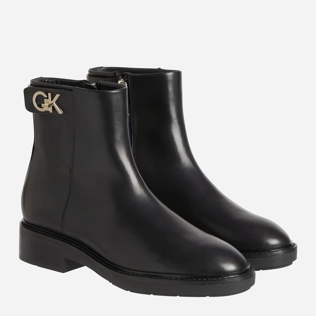 Botki damskie skórzane Calvin Klein HW0HW01258BAX 38 Czarne (8719856635411) - obraz 3