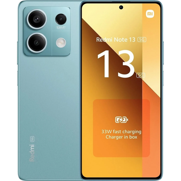 Смартфон Xiaomi Redmi Note 13 5G 6/128GB Ocean Teal Europe - Фото 1 Смартфон Xiaomi Redmi Note 13 5G 6/128GB Ocean Teal Europe - изображение 1