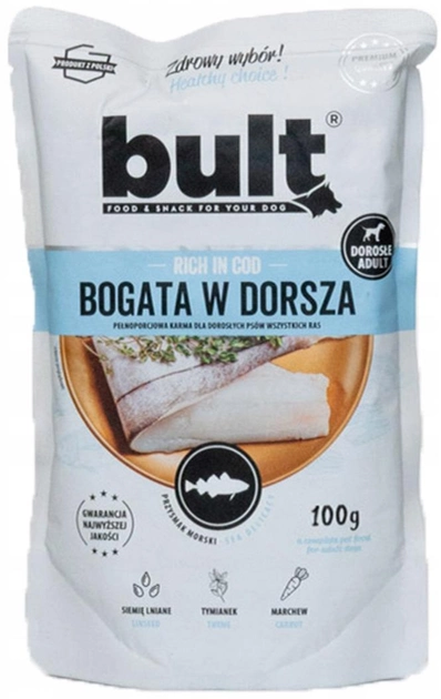 Mokra karma dla psów Bult Bogata w dorsza 100 g (5903802472271) - obraz 1