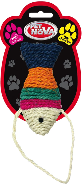 Іграшка для котів Pet Nova Рибка плетена 12 x 6 см (CAT-SISALFISH-COLOUR-12) - зображення 2