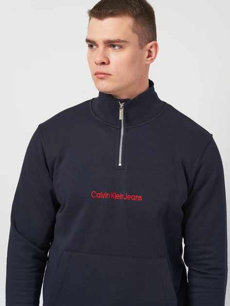 Толстовка на молнии мужская Calvin Klein Jeans 11273.3 S (44) Темно-синяя (2000000006444) - изображение 4
