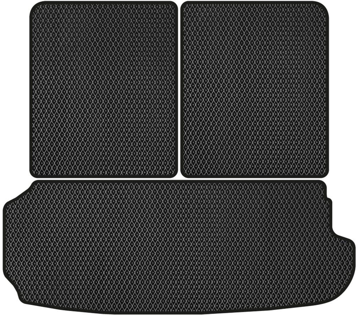 Акція на EVA килимок EVAtech в багажник авто для Audi Q7 (4M) 7 seats 2015+ 2 покоління SUV USA 3 шт Black від Rozetka