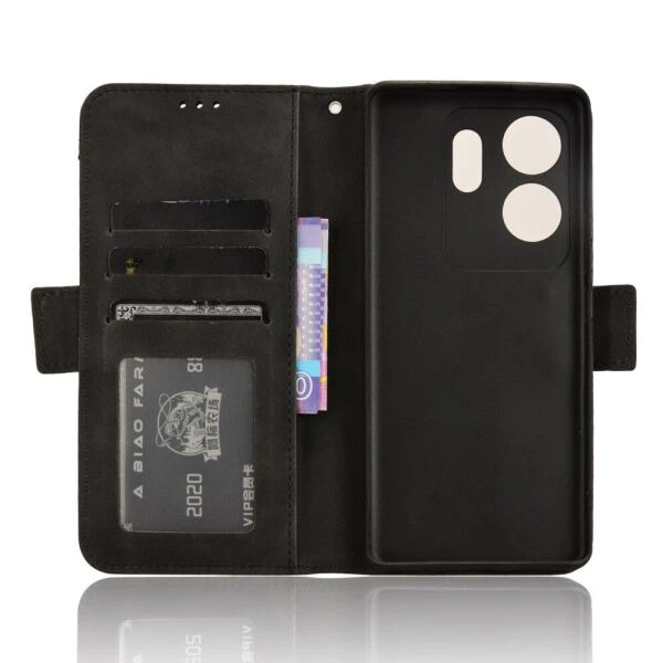 Чехол-книжка с кармашками Deexe Wallet Stand для Infinix Zero 30 - Black - изображение 6