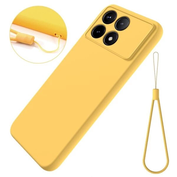 Силиконовый (TPU) чехол Deexe Silicone Case для Xiaomi Poco X6 Pro - Yellow - изображение 2