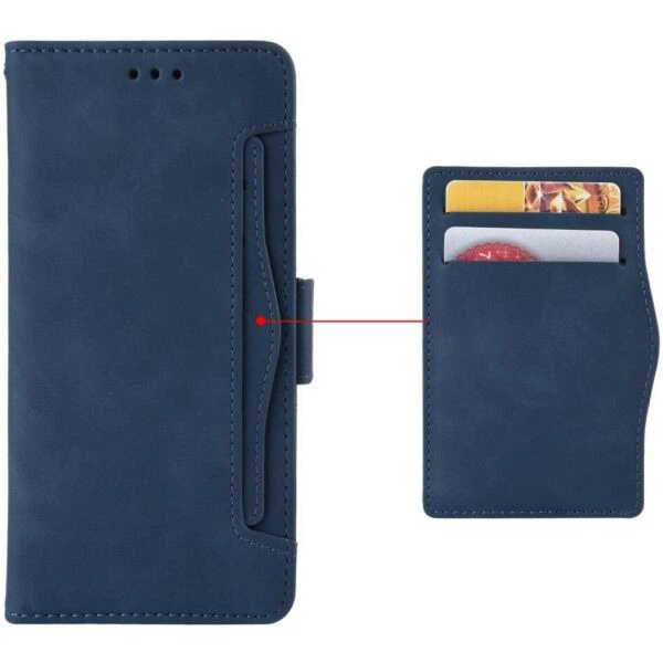 Чехол-книжка с кармашками Deexe Wallet Stand для Infinix Zero 30 - Blue - изображение 2