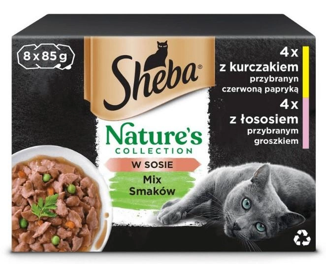 Вологий корм для котів Sheba Nature's Collection Мікс смаків у соусі 8 x 85 г (3065890149878) - зображення 1
