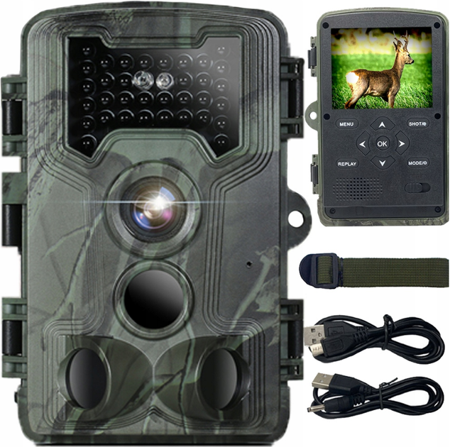 Мисливська камера фотопастка для полювання з цим карткою FHD 36 Mpx Full HD 1920x1080p HC-350G - зображення 1