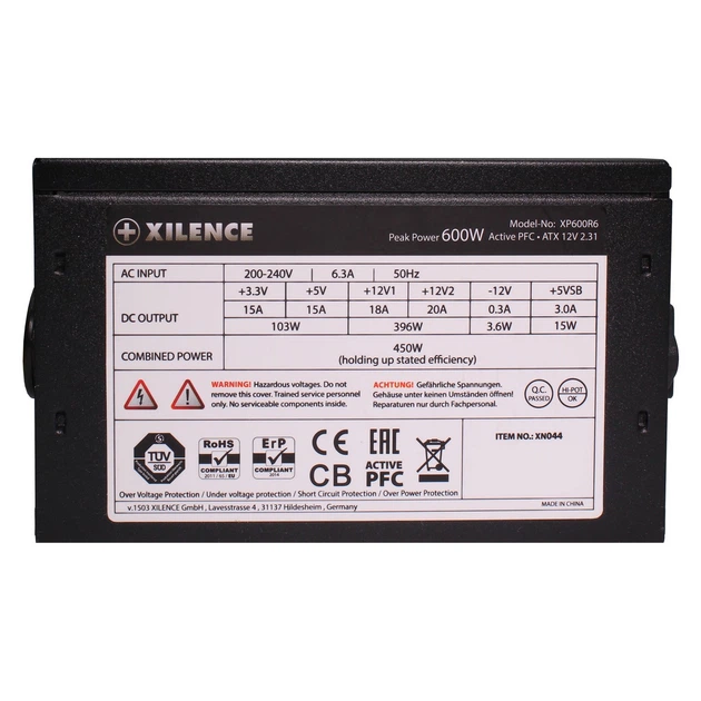БП 600W Xilence XP600R6 Performance C, 120mm, ~85%, Retail Box - изображение 12
