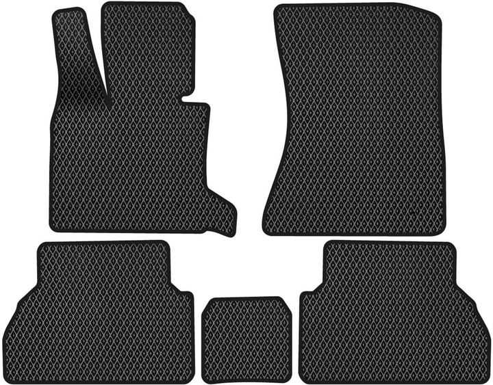 Акція на EVA килимки EVAtech в салон авто для BMW X5 (E70) (closed threshold) 2006-2013 2 покоління SUV USA 5 шт Black від Rozetka