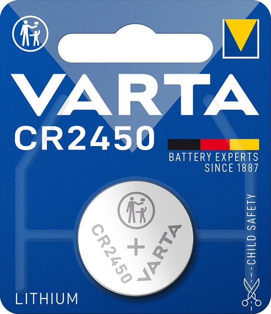 Батарейка Varta CR 2450 BLI 1 шт (BAT-VAR-0025) - зображення 1