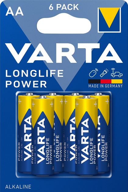 Baterie Varta Longlife Power AA BLI 6 (5841286) - obraz 1