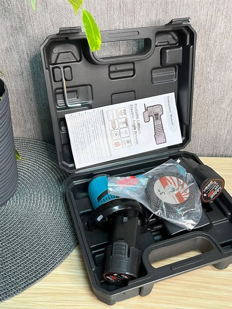 Аккумуляторная болгарка в чемодане, 2 аккумулятора 12V / Мини болгарка ...