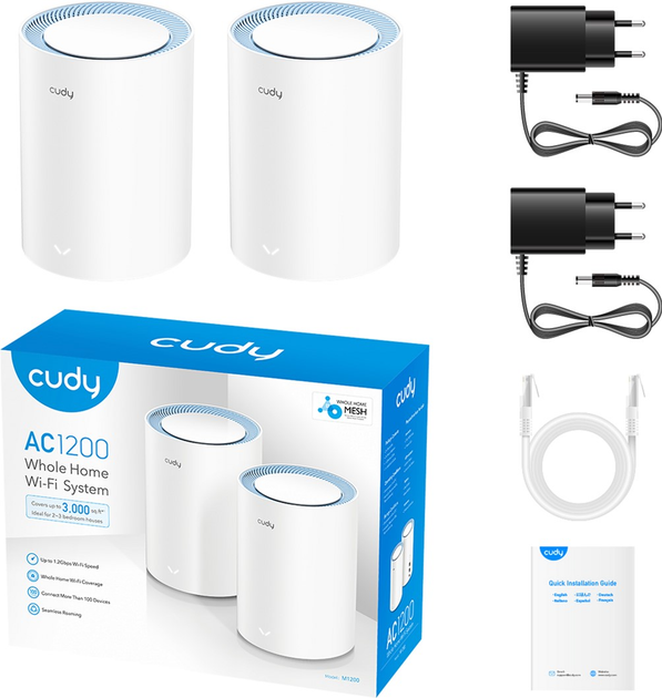 Router Cudy M1200 (2-Pack) Biały (6971690792107) - obraz 5