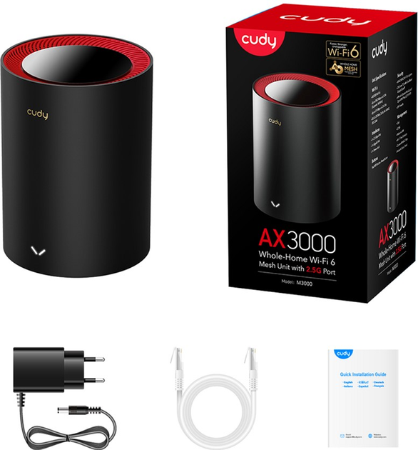 Router Cudy M3000 1-Pack Black (6971690792947) - obraz 4