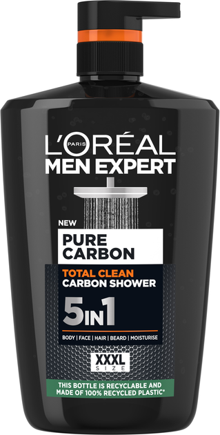 Акція на Гель для душу L'Oreal Paris Men Expert 5in1 Total Clean 1 л від Rozetka