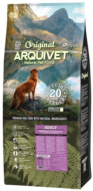Sucha karma dla psów Arquivet Original Adult jagniecina z ryzem 20 kg (0843511789061) - obraz 1