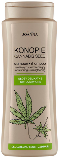 Шампунь Joanna Konopie зволожувальний і зміцнювальний для тонкого та чутливого волосся 400 мл (5901018018016) - зображення 1