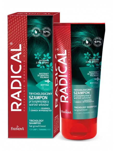 Szampon Farmona Radical trychologiczny przyspieszający wzrost włosów 200 ml (5900117975664) - obraz 1