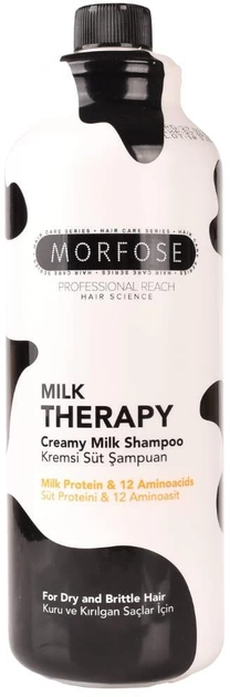 Шампунь Morfose Creamy Milk Shampoo для сухого і ламкого волосся 1000 мл (8680678837713) - зображення 1