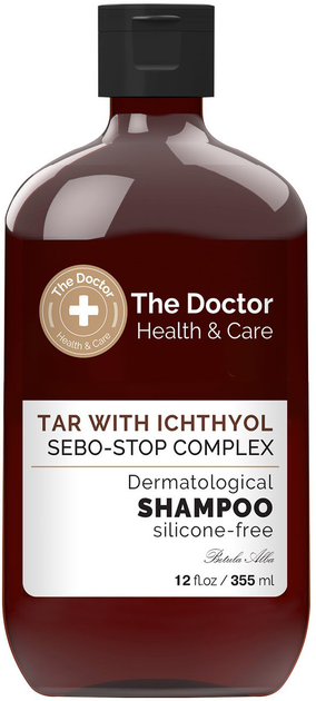 Szampon The Doctor Health & Care do włosów przeciw przetłuszczaniu Dziegieć & Ichthyol & Sebo-Stop Complex 355 ml (8588006041750) - obraz 1