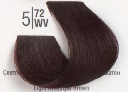 Профессиональная краска для волос Spa Master Professional Cream Color 5/72WV Светлый коричневый перламутровый шатен 100 мл - изображение 2