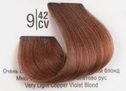 Профессиональная краска для волос Spa Master Professional Cream Color 9/42CV Очень светлый медный перламутровый блонд 100 мл - Фото 2 Профессиональная краска для волос Spa Master Professional Cream Color 9/42CV Очень светлый медный перламутровый блонд 100 мл - изображение 2
