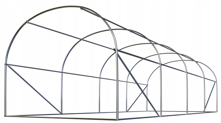 Теплица садовая с окнами Plonos 9m2 = 450х200х200 см (Зеленая) (4915-A) - Фото 4 Теплица садовая с окнами Plonos 9m2 = 450х200х200 см (Зеленая) (4915-A) - изображение 4
