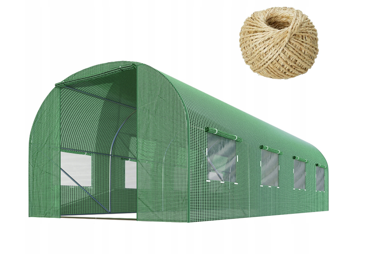Садовая теплица Plonos 10m2 Зеленая = 250х400х200 см (4916) - Фото 1 Садовая теплица Plonos 10m2 Зеленая = 250х400х200 см (4916) - изображение 1
