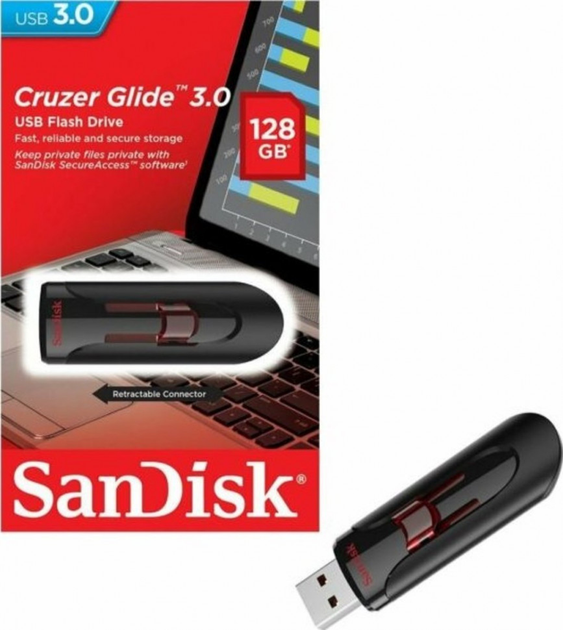 Flash SanDisk USB 3.1 Cruzer Glide 128Gb (SDCZ600-128G-G35) - изображение 2