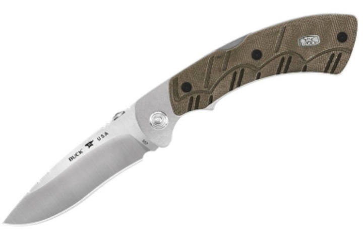 Нож Buck "Open Season® Folding Skinner", green micarta - изображение 1