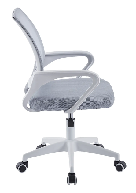 Кресло офисное на колесах Bonro BN-619 бело-серое (42400424) - изображение 3