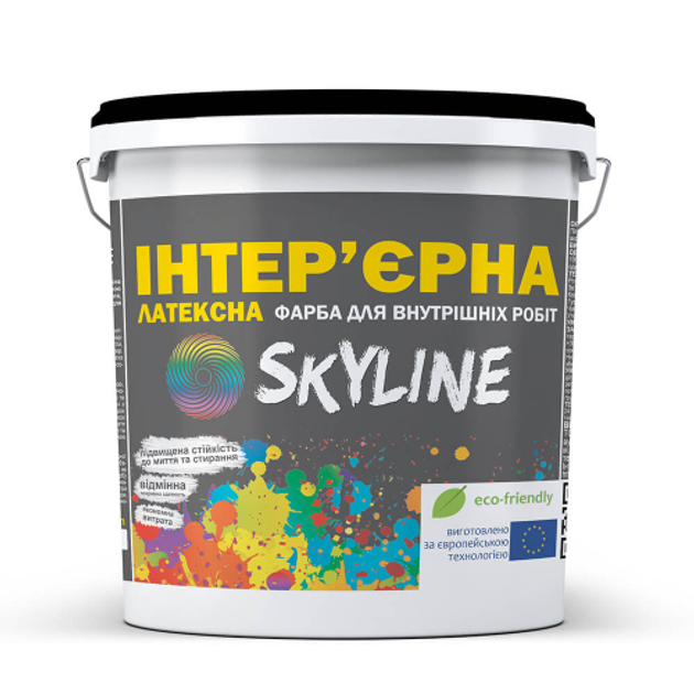 Краска акриловая Skyline интерьерная латексная матовая белая – фото ...