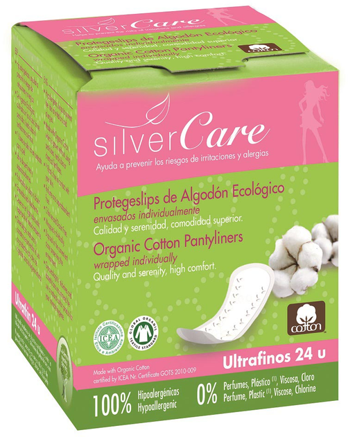 Wkładki higieniczne Masmi Silver Care ultracienkie z bawełny organicznej 24 szt (8432984000684) - obraz 1