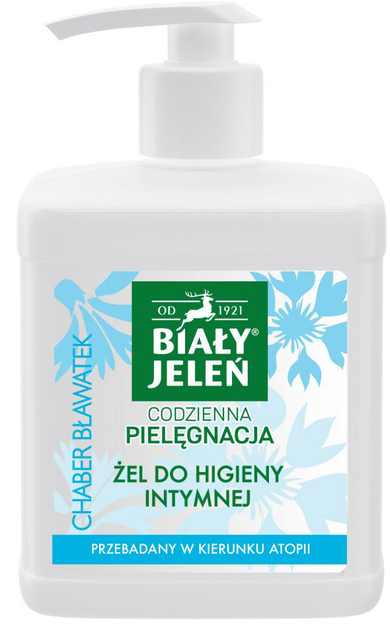 Żel do higieny intymnej Bialy Jelen hipoalergiczny z chabrem bławatkiem 500 ml 5900133004379) - obraz 1