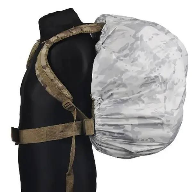Чехол SoftShell на рюкзак маскировочный белый мультикам, зимний кавер - изображение 2