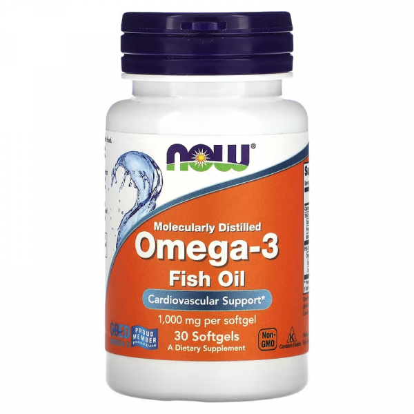 Жирні кислоти омега 3 NOW Foods Omega 3 30 софтгель - Фото 1 Жирні кислоти омега 3 NOW Foods Omega 3 30 софтгель - зображення 1