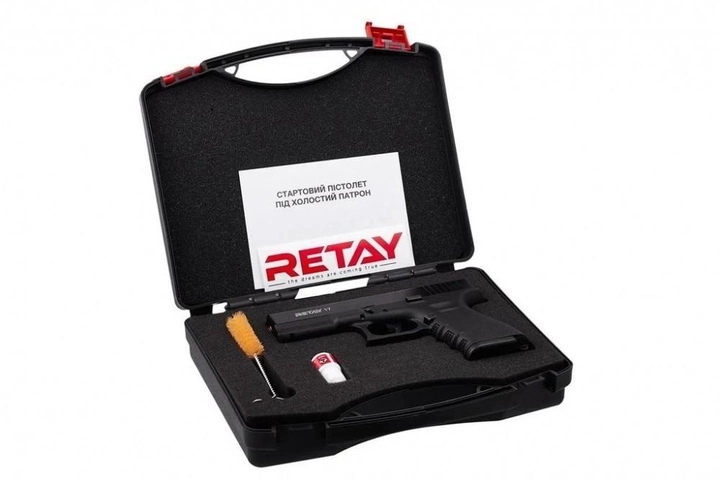 Стартовый шумовой пистолет RETAY G 19 Glok 19 + 20 шт холостых патронов (9 mm) - изображение 2
