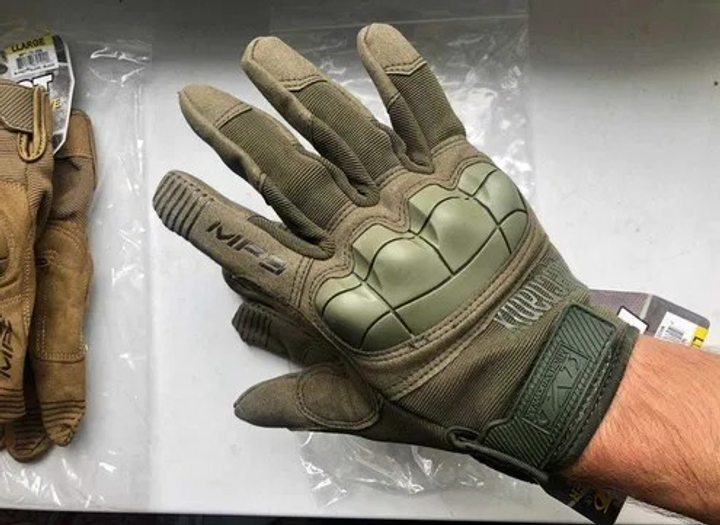Тактические перчатки Полнопалые M-Pact 3 защитные Mechanix MX-FIT L Green - изображение 2