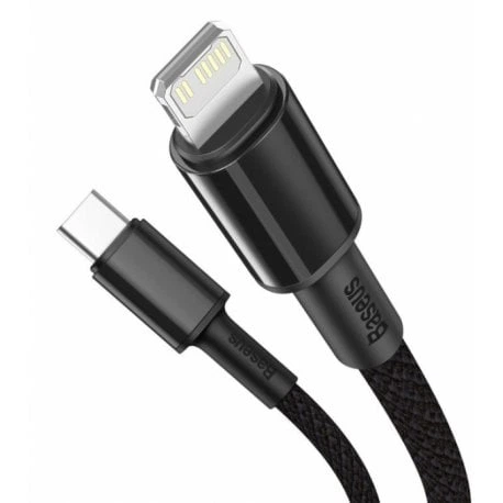 Кабель Baseus High Density Braided Type-C to Lightning PD 20W (1m) Black (CATLGD-01) - зображення 2