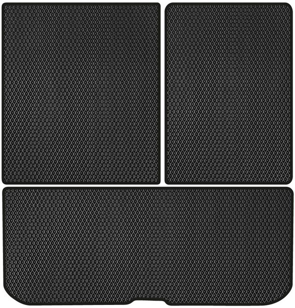Акція на EVA килимок EVAtech в багажник авто для Honda Pilot Elite 8 seats 2015-2022 3 покоління SUV USA 3 шт Black від Rozetka