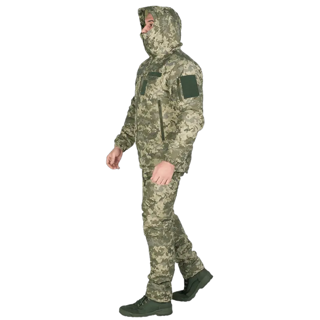 Зимний мужской костюм Cyclone NordStorm MM14 6619 куртка с капюшоном и утепленные штаны Пиксель 2XL Kali AI405 влагостойкий ветронепродуваемый - изображение 2