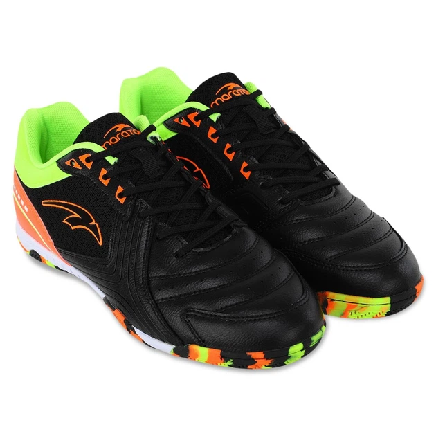 Обувь для футзала мужская Maraton 230506-1 размер 45 Black-Green-Orange - Фото 3 Обувь для футзала мужская Maraton 230506-1 размер 45 Black-Green-Orange - изображение 3