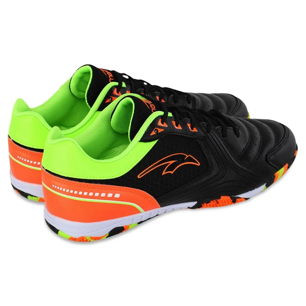Обувь для футзала мужская Maraton 230506-1 размер 45 Black-Green-Orange - Фото 4 Обувь для футзала мужская Maraton 230506-1 размер 45 Black-Green-Orange - изображение 4