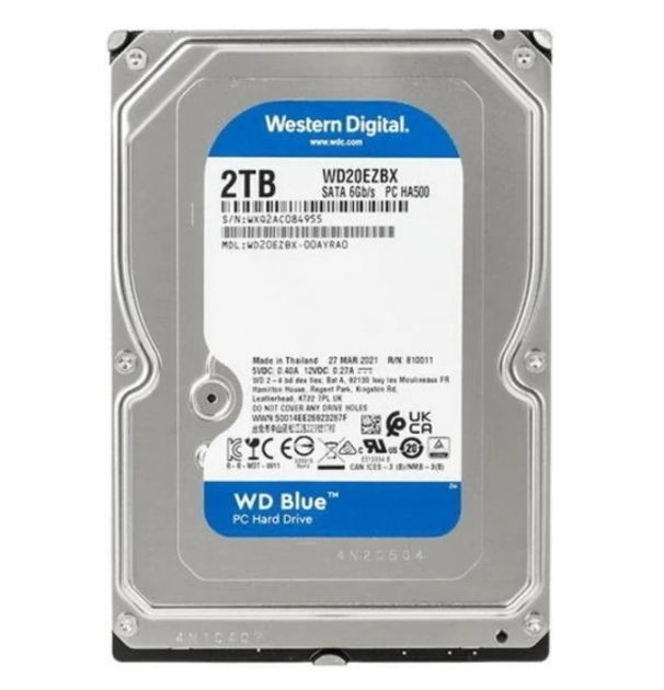 Жесткий диск 3.5" Western Digital Blue 2TB/7200об/мин/256Мб SATA 3 ...