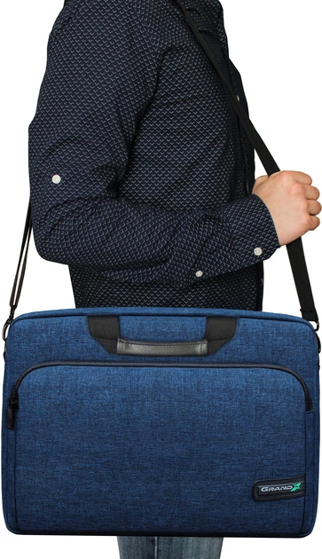 Сумка для ноутбука Grand-X SB-149N Magic pocket! 15.6" Navy - Фото 6 Сумка для ноутбука Grand-X SB-149N Magic pocket! 15.6" Navy - изображение 6