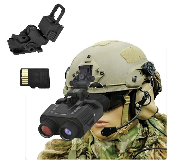 Бінокулярний прилад нічного бачення Dsoon NV8000 до 400м кріплення на голову адаптер FMA L4G24 + карта 64Гб (Kali) - зображення 2