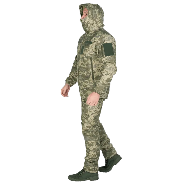 Зимний мужской костюм Cyclone NordStorm MM14 6619 куртка с капюшоном и штаны с высоким поясом Пиксель L Kali сохраняет тепло защита от ветра и влаги - изображение 2