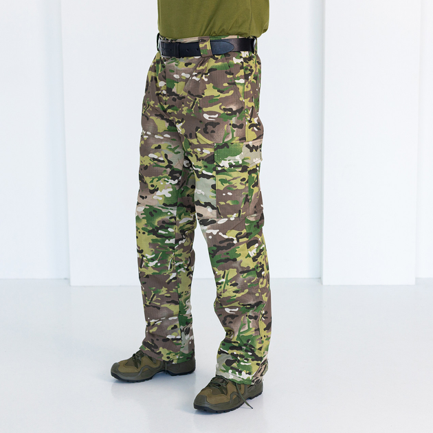 Брюки зимние Мультикам, мужские утепленные камуфляжные брюки на нетканой подкладке 54 - изображение 2